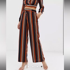 NWOT Set Stripe Pant and Crop Top